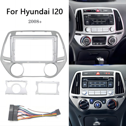 9inch Car Radio Fascia Multimedia Player Head Unit Frame Kit Auto Stereo Dash Panel Cover Holder For HYUNDAI I20 2008 2009 2010 2011 2012 2013 2014 cars Navigation GPS Frames Android Screen TS18 XY-198