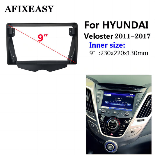 Car radio panel for Hyundai Veloster, car stereo dashboard, reset installation, 2 DIN, CD DVD frame, 9inch 2011 2012 2013 2014 2015 2016 2017 Cars Navtigation GPS Frames Android Screen TS18 XY-203