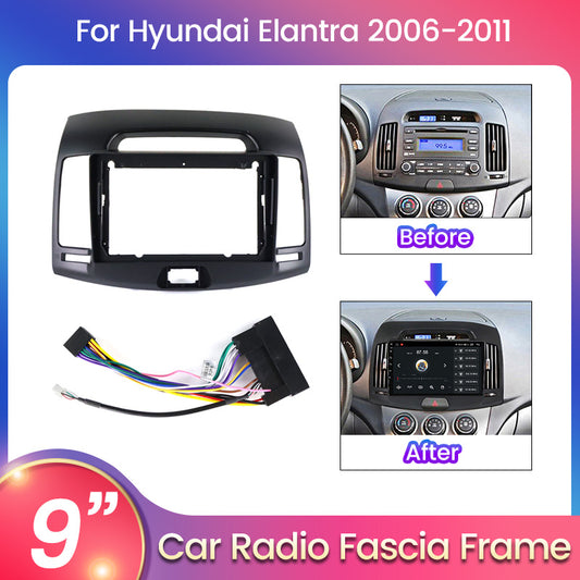 Hyundai Elantra Avante 2006 2007 2008 2009 2010 2011 2012 9inch Android Car Radio Panel Fascia Frame Optional Accessories Power Cord Android Screen TS18 XY-197