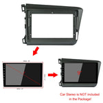 Original 9 inch 2din car radio Fascia,For HONDA CIVIC 2012 2013 2014 2015, (left wheel) Stereo Panel Dash Installation Double Din CD DVD Navigation GPS frame XY-013 thumbnail 2