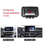 High Quality 1-2Din Car DVD Frame Audio Fitting Adaptor Dash Facia Panel 10inch For HYUNDAI TUCSON 2018-2019 Double Din Radio Car Player Navigation Android Cars Radio Frame thumbnail 5
