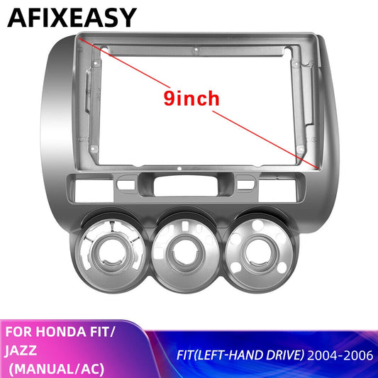 9inch Car Accessory 2din radio Fascia Frame for Honda FIT/JAZZ(MANUAL/AC) 2004 2005 2006 Install Panel Dashboard cars Stereo Audio Multimedia Player Frames Android Screen TS18 XY-142