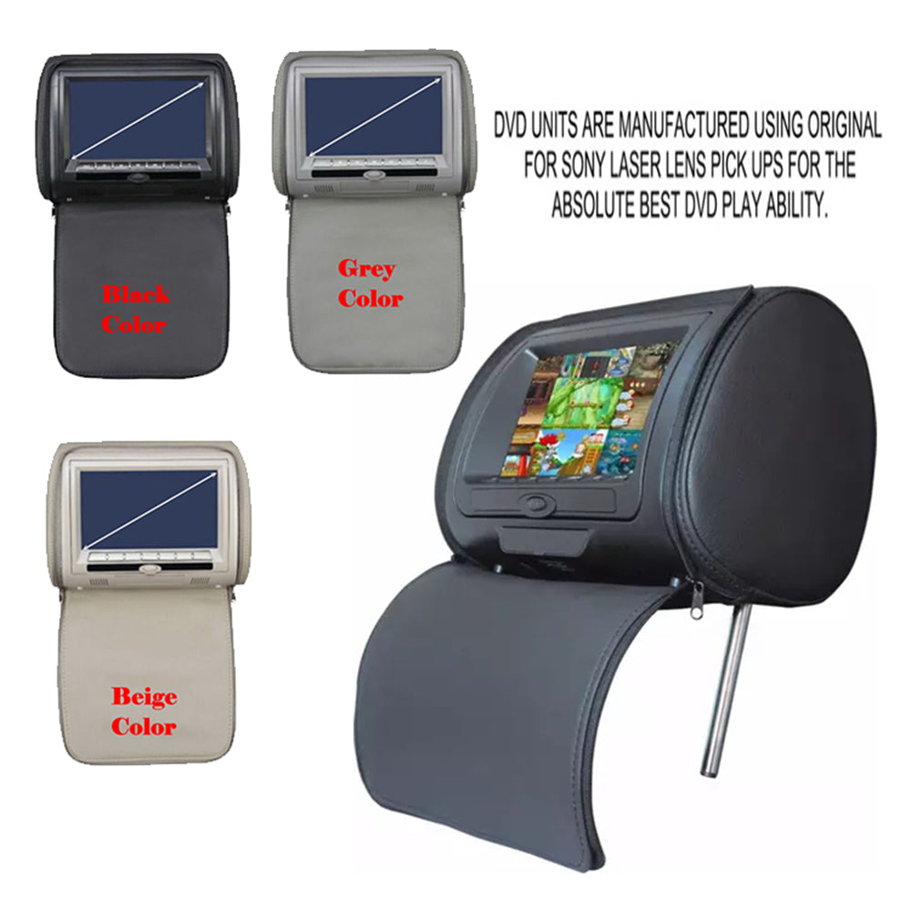 Afixeasy Universal Car Headrest car DVD Player HD Multimedia 7 Inch DC12V Car LCD Digital Display HD Headrest Monitor