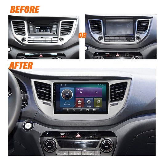 Android 10 Car Radio for Hyundai Tucson 2015 - 2018 9 Inch Rom 2GB 32GB IPS Screen Car Video Multimedia Player DVD Video Navigation Support GPS 4G Network Carplay DSP XY-044