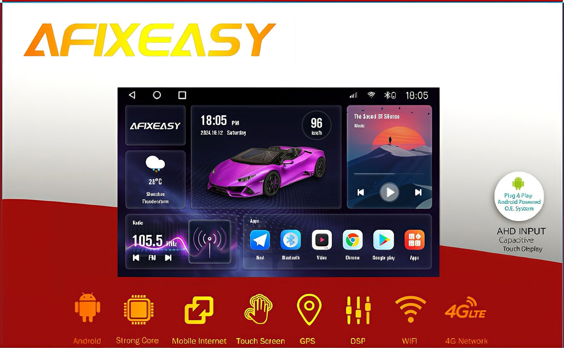 Upgrade Your Drive in UAE with AFIXEASY T133 Car Multimedia Stereo: 2K Blue Screen, GPS & Free Local Installation