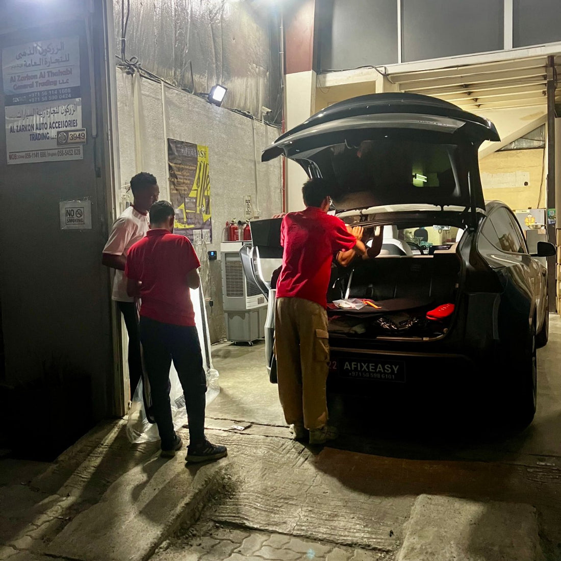 TESLA MODEL Y 2026 SUNSHADE INSTALLATION IN DUBAI