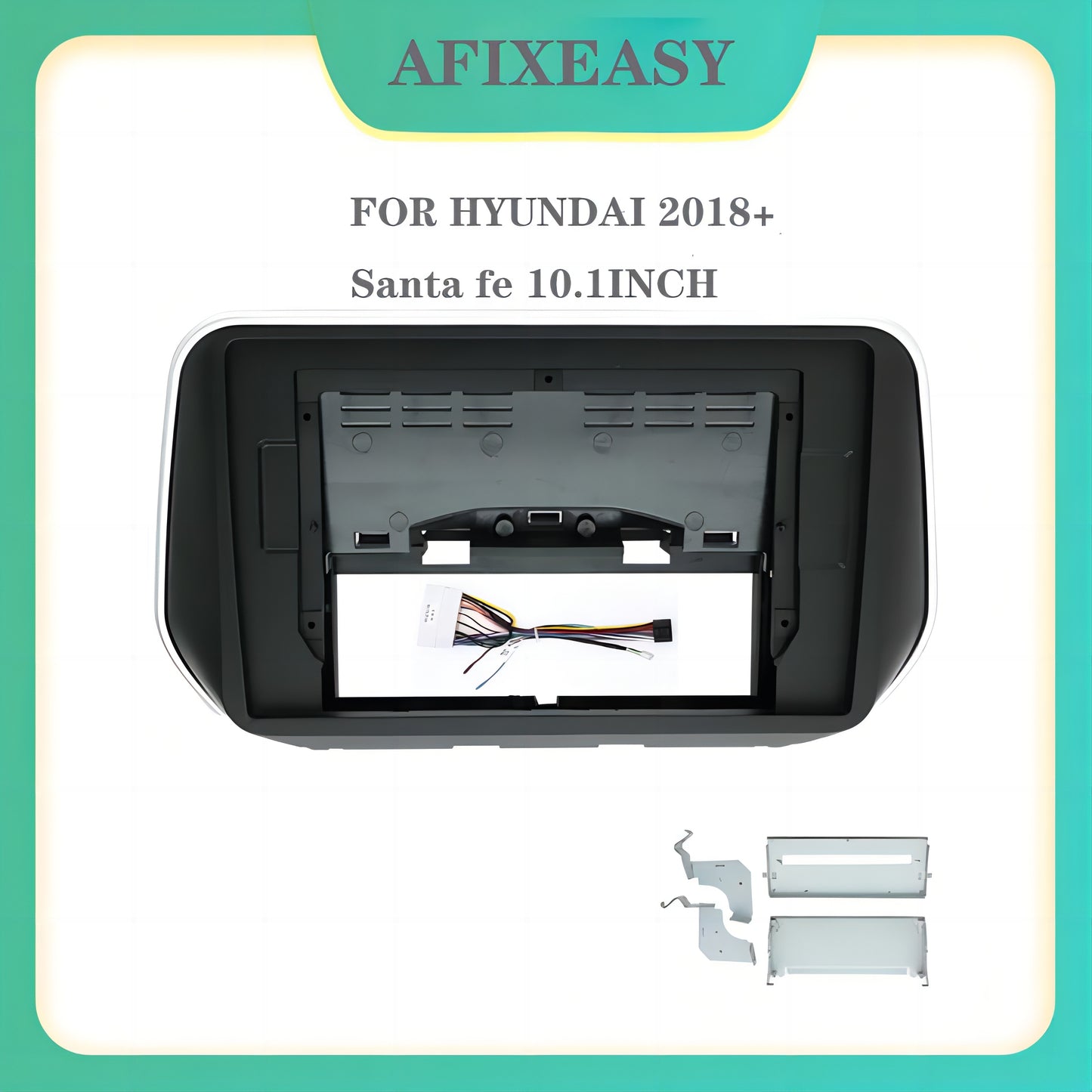High Quality 2 Din Car Radio Fascia Fascias Panel 10inch Frame CD DVD Dash Audio Interior for HYUNDAI 2018 2019 2020 2021 2022 2023 SANTAFE Stereo Navigation Frame Android Screen TS18