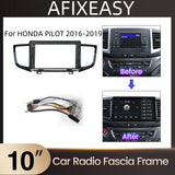 10inch Car Accessory 2din Radio Panel Bracket for Honda Pilot 2016 2017 2018 2019 Android Multimedia Head Unit Host Android Player Frames XY-130