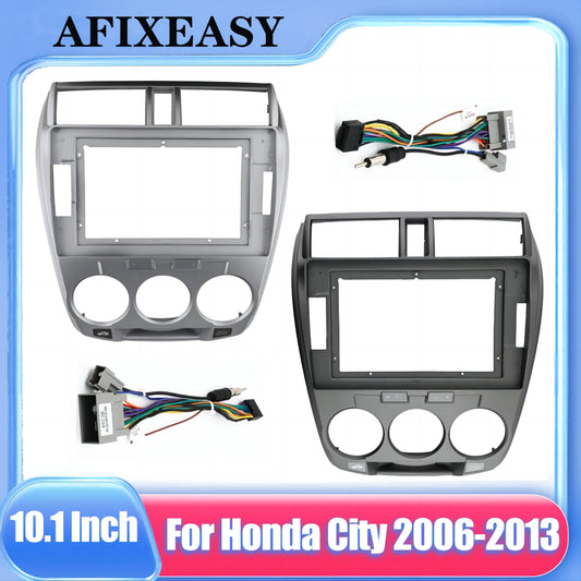 Wholesale Car Accessory 2din 10.1" 10inch Radio Video Fascia Panel For HONDA City 2006 2007 2008 2009 2010 2011 2012 2013 Audio Multimedia Player Frame Car Dash Kit Panel Android Screen TS18XY-094