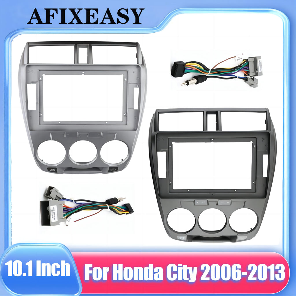 Wholesale Car Accessory 2din 10.1" 10inch Radio Video Fascia Panel For HONDA City 2006 2007 2008 2009 2010 2011 2012 2013 Audio Multimedia Player Frame Car Dash Kit Panel XY-094