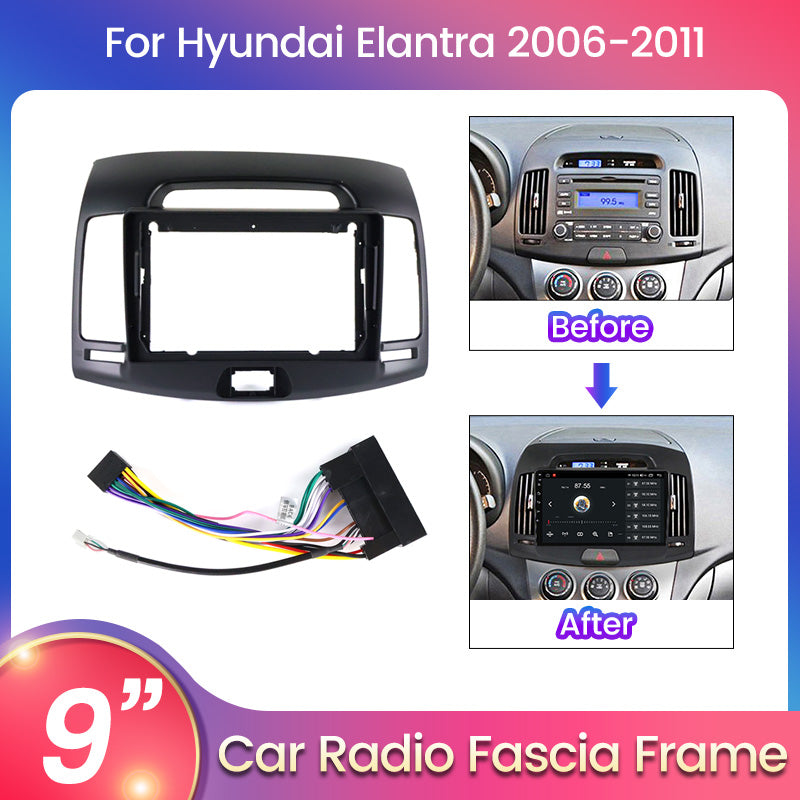 Hyundai Elantra Avante 2006 2007 2008 2009 2010 2011 2012 9inch Android Car Radio Panel Fascia Frame Optional Accessories Power Cord Android Screen TS18  XY-197