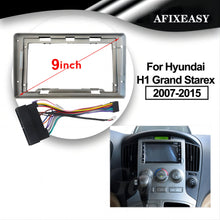 Load image into Gallery viewer, 9 inch 2Din Car DVD Frame Audio Fitting Adaptor Dash Trim Kits Facia Panel For Hyundai H1manual ac Grand Starex 2007 2008 2009 2010 2011 2012 2013 2014 2015 Navigation Cable Player Frames XY-200