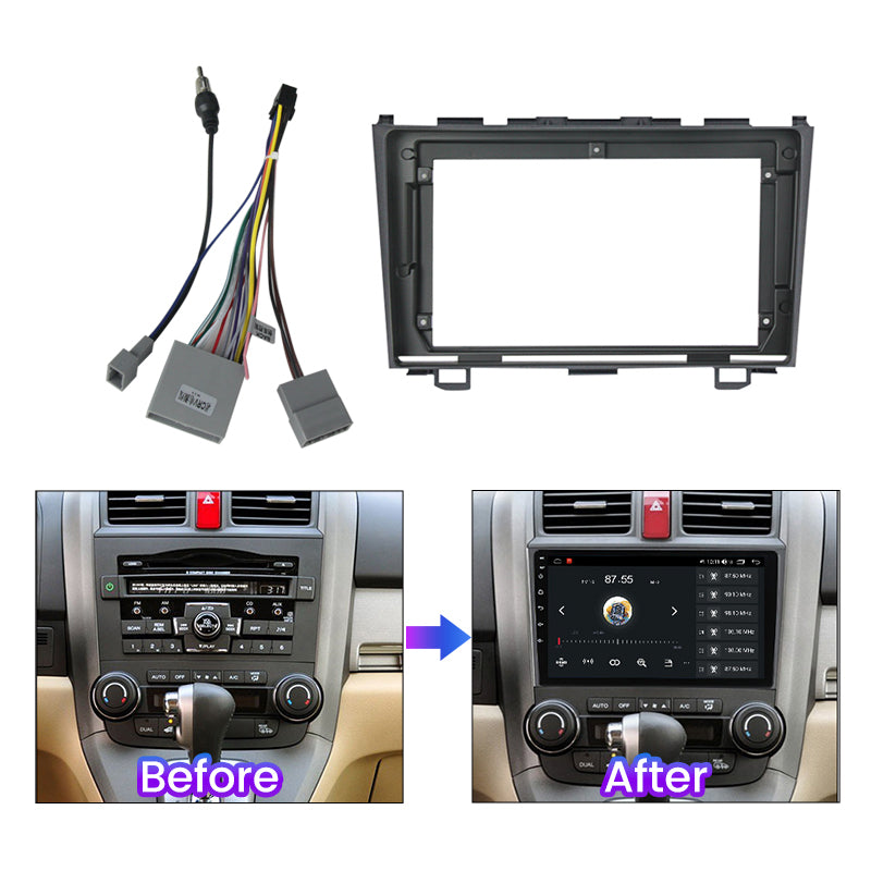 9inch Android Car Radio Fascia Panel Car Video DVD TV Radio Autoradio Trim Stereo Head Unit for Honda CRV 2006 2007 2008 2009 2010 2011 2012 Android Screen TS18