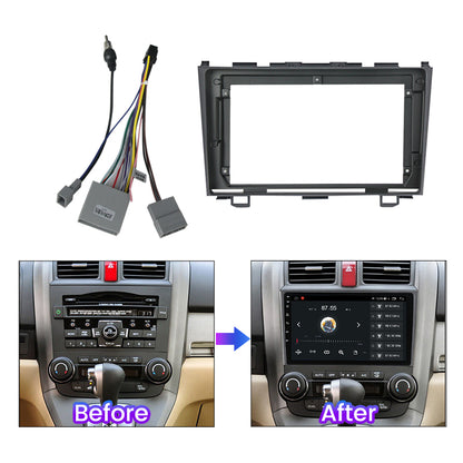 9inch Android Car Radio Fascia Panel Car Video DVD TV Radio Autoradio Trim Stereo Head Unit for Honda CRV 2006 2007 2008 2009 2010 2011 2012 Android Screen TS18