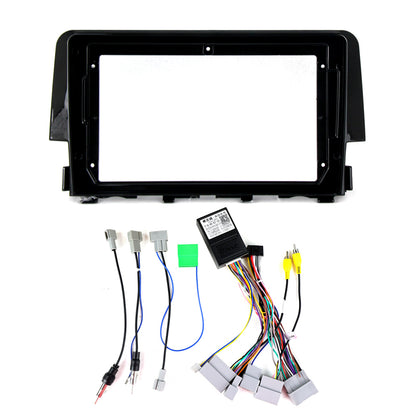 High Quality 9inch screen size adapter audio car dvd frame socket for honda civic 2015 2016 2017 2018 2019 2020 for car radio player dashboard trim games facia Android Screen TS18 XY-007