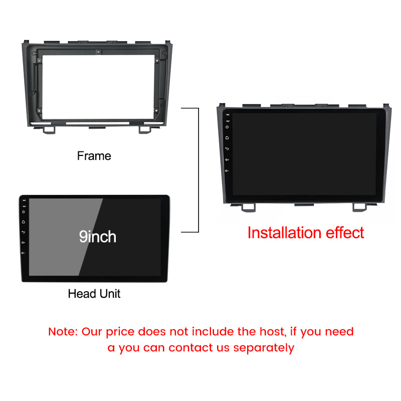 9inch Android Car Radio Fascia Panel Car Video DVD TV Radio Autoradio Trim Stereo Head Unit for Honda CRV 2006 2007 2008 2009 2010 2011 2012 Android Screen TS18