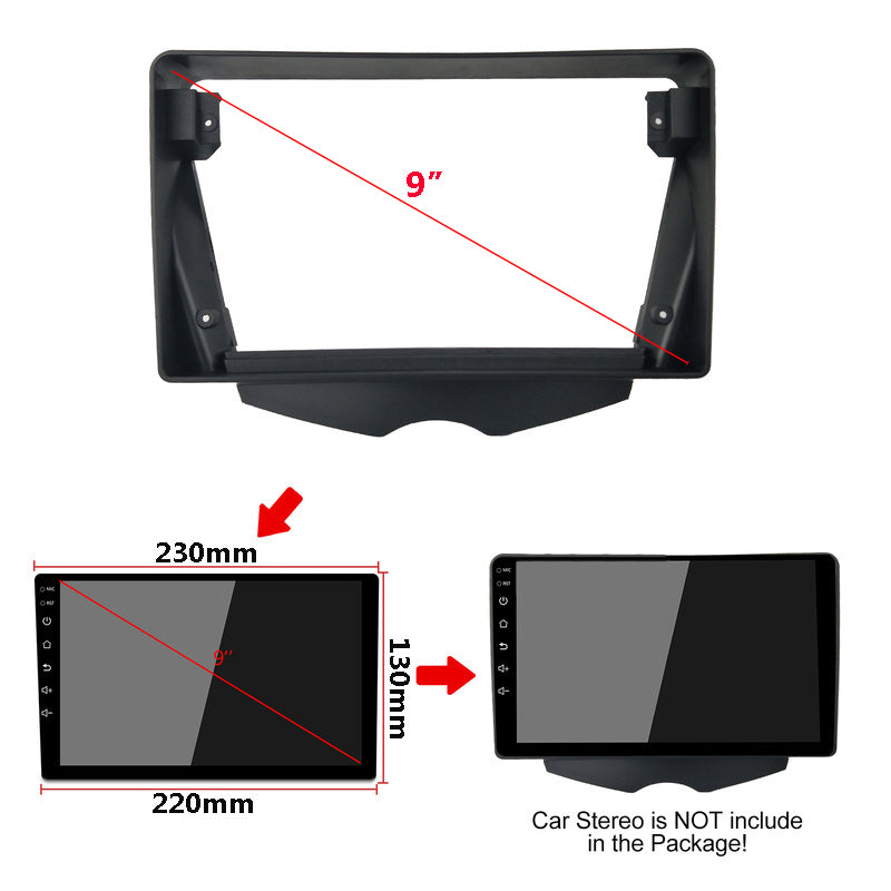 Car radio panel for Hyundai Veloster, car stereo dashboard, reset installation, 2 DIN, CD DVD frame, 9inch 2011 2012 2013 2014 2015 2016 2017 Cars Navtigation GPS Frames Android Screen TS18 XY-203
