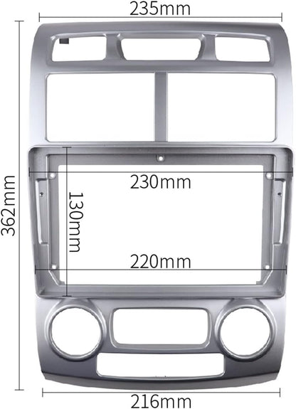 AFIXEASY Car Radio DVD Navigation Fascias Frame 9 INCH Dash Kit Compatible with KIA SPORTAGE 2005-2010 Car Radio Fascia Frame