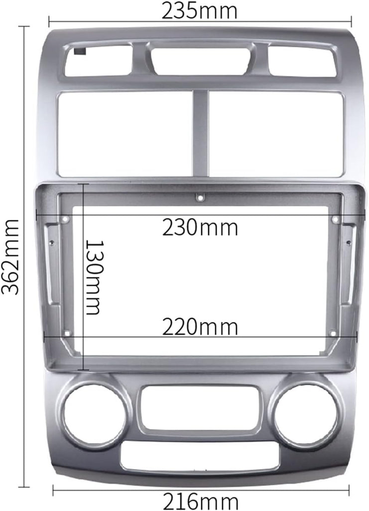 AFIXEASY Car Radio DVD Navigation Fascias Frame 9 INCH Dash Kit Compatible with KIA SPORTAGE 2005-2010 Car Radio Fascia Frame