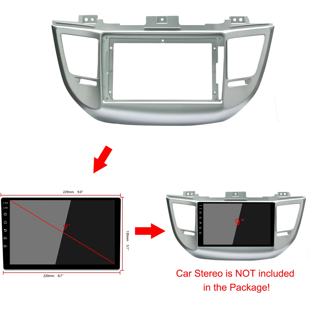 Ezonetronics For 2016-2018 Hyundai Tucson Car Stereo installation kit fascia panel Car Radio Frame Adapter Cover