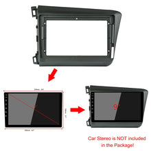 Load image into Gallery viewer, Original 9 inch 2din car radio Fascia,For HONDA CIVIC 2012 2013 2014 2015, (left wheel) Stereo Panel Dash Installation Double Din CD DVD Navigation GPS frame XY-013