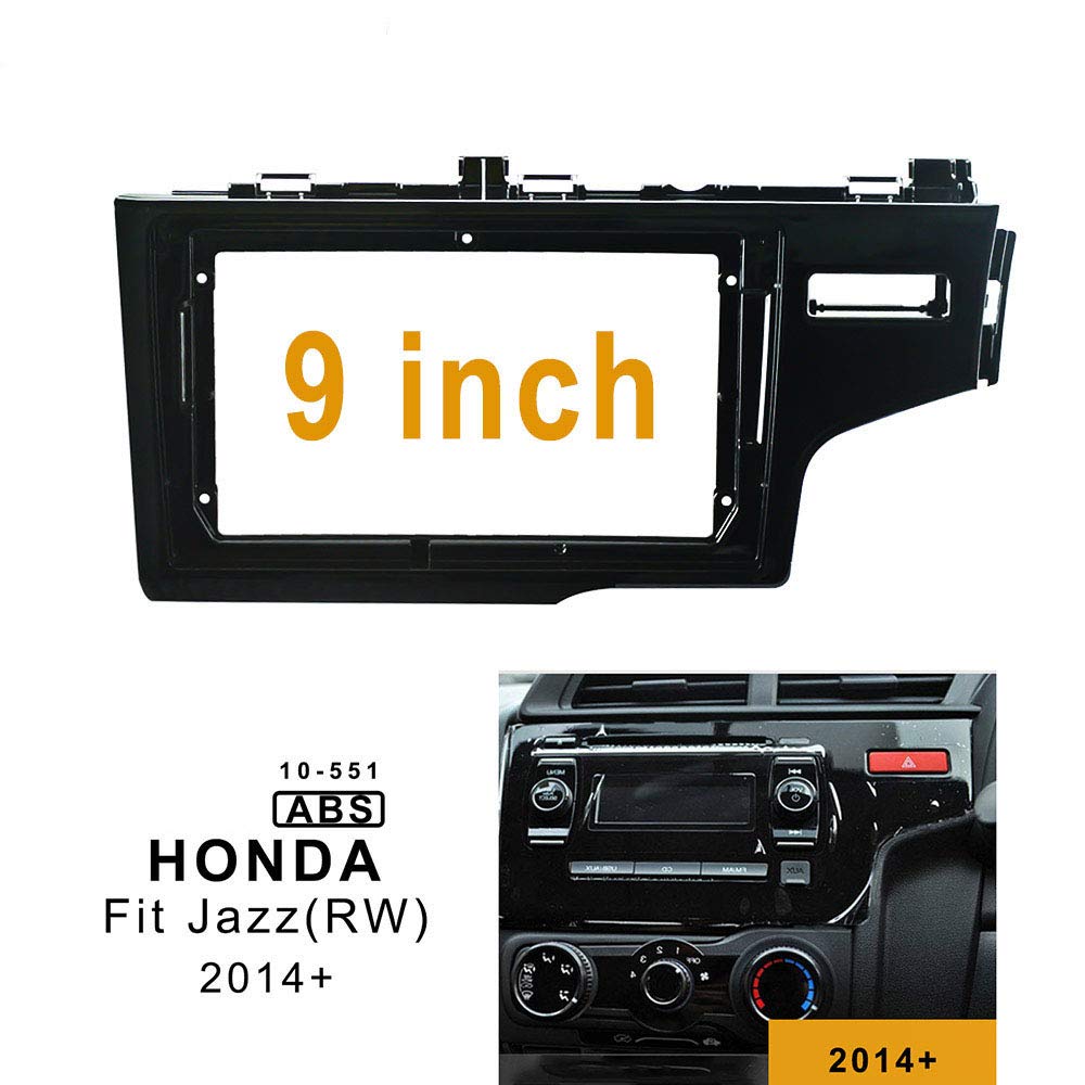 High Quality 9 Inch Car Radio Front Trim Frame for Honda Fit Jazz 2014-2019 DVD GPS Navigation Player Panel Dashboard Kit Mount Stereo Frame Trim Bezel XY-222