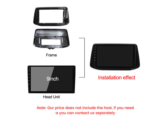 High Quality Hyundai i30 2018 Car ABS Plastic Frame 9 inch Car Audio Frame Car Radio Fascia gps navigation fascia panel Android Dashboard Radios Stereo Fascias Panel Frame XY-096
