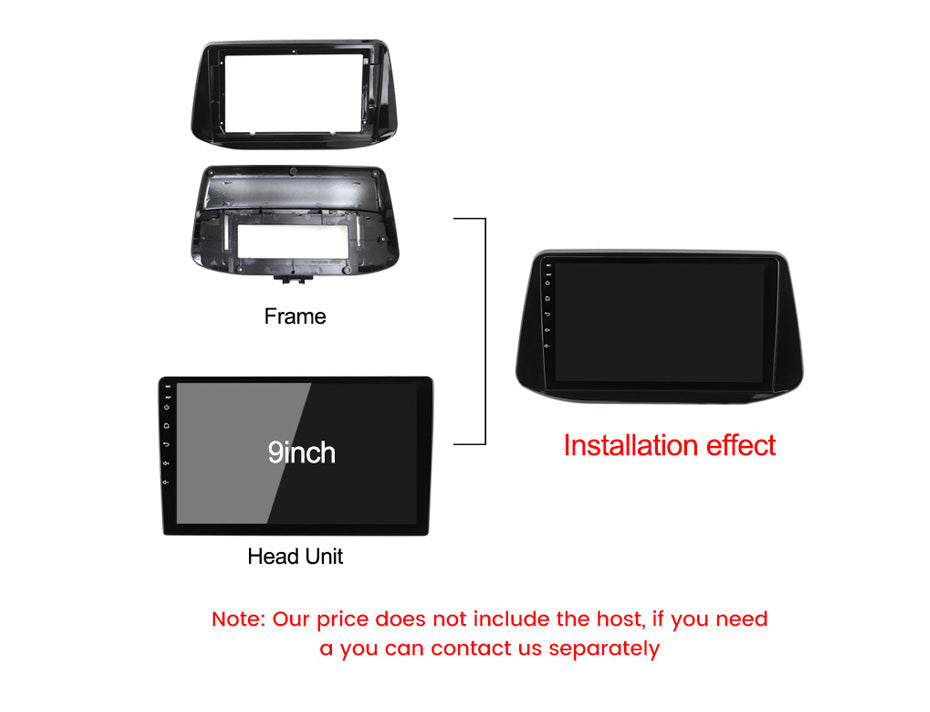 High Quality Hyundai i30 2018 Car ABS Plastic Frame 9 inch Car Audio Frame Car Radio Fascia gps navigation fascia panel Android Dashboard Radios Stereo Fascias Panel Frame XY-096