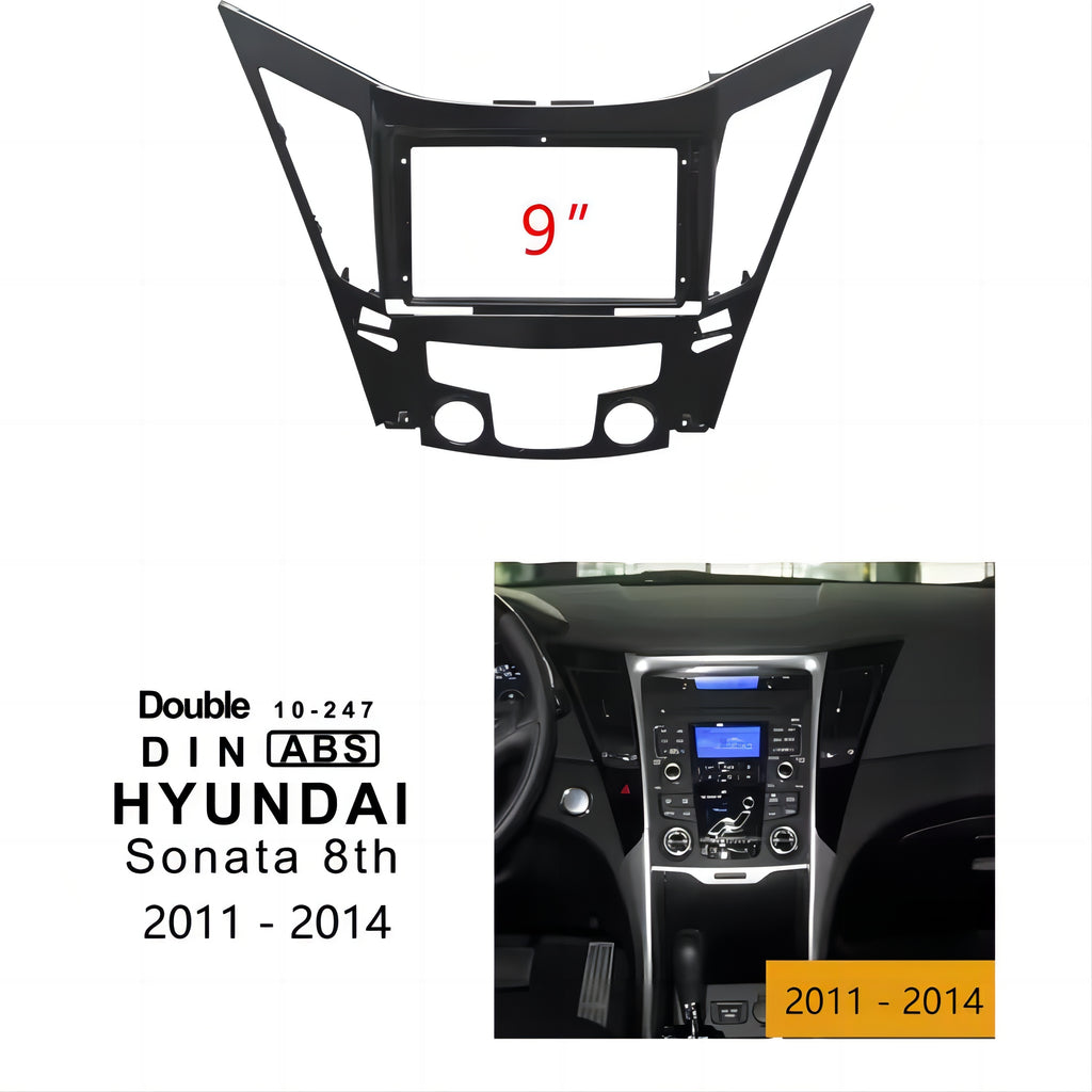 Hot selling Dash Kits Fascia Panel Android Frame for Hyundai Sonata 8th 2011-2014 Sonata Accessories Interior Radio Installation Car Screen Frame