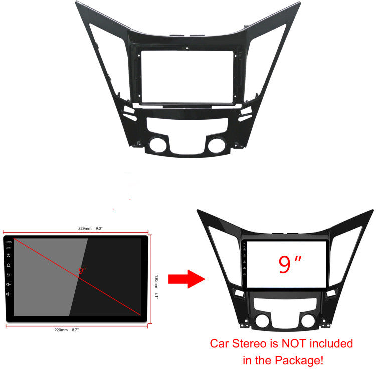 Hot selling Dash Kits Fascia Panel Android Frame for Hyundai Sonata 8th 2011-2014 Sonata Accessories Interior Radio Installation Car Screen Frame