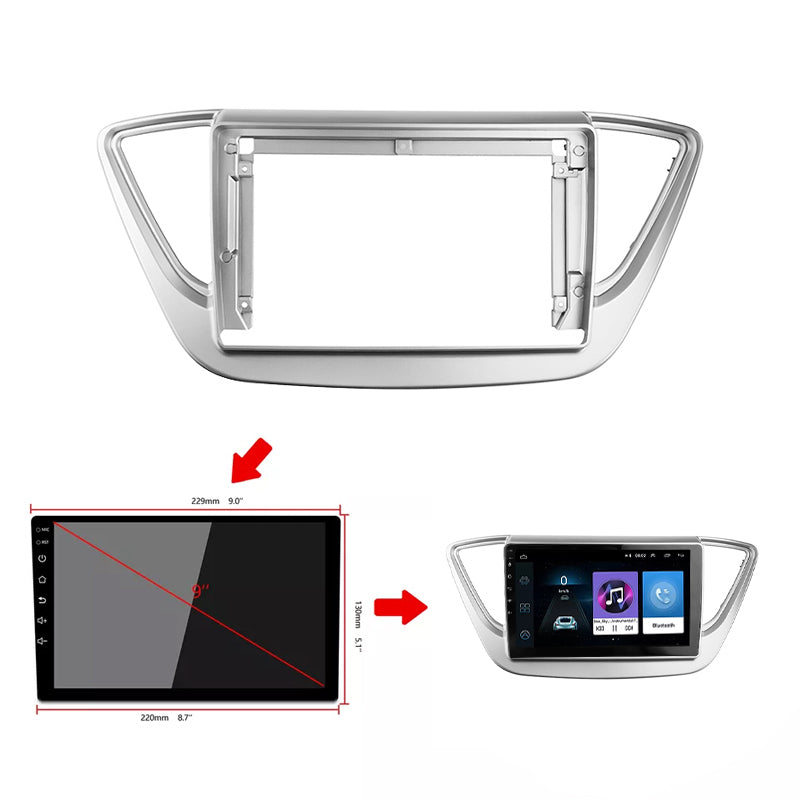 High Quality Android Radio Car Monitor For Hyundai 2016/2019 I10 9Inch Frame Trim Installation Kit Car Dvd Fascia Panel Frame Car Android Car Player