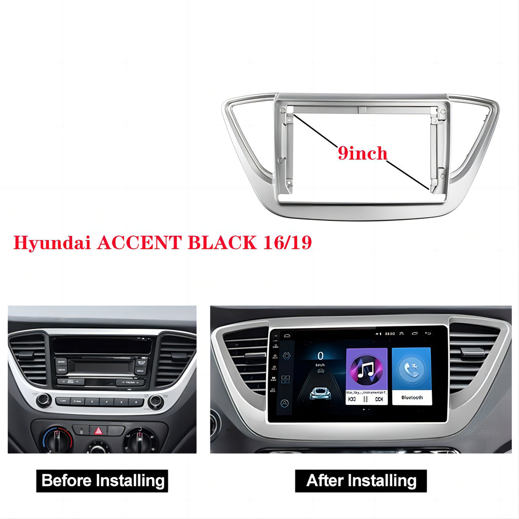 High Quality Android Radio Car Monitor For Hyundai 2016/2019 I10 9Inch Frame Trim Installation Kit Car Dvd Fascia Panel Frame Car Android Car Player