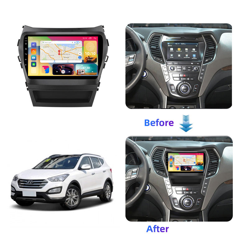 Hot selling 9" Car Radio Fascia For Hyundai Santafe IX45 2012 2013 2014 2015 2016 DVD Stereo Frame Plate Adapter Mounting Dash Installation Bezel Navigation Android Cars Radio Frame