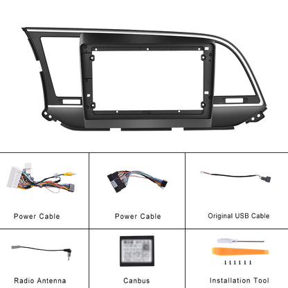 High Quality Hyundai ELANTRA 2016 2017 2018 9'' Android Dashboard Car Radio Frame Special Kit Damage-free Kit Car Fascia Cars Player Car Center Control Frame