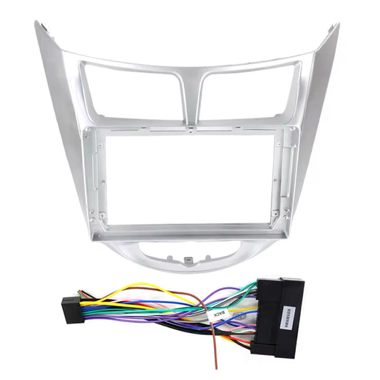 High Quality 9inch Abs Car Frame Radio For Hyundai 2011-2015 I-25/Accent/Solaris/Verna Double Din Car Radio Plastic Frame Panel Special Frame Android Radio Car Monitor Frames Car Stereo Frame