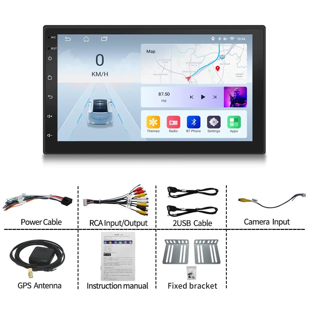 Hot selling MTK6580 1GB RAM 16GB ROM 9inch 10inch Android 8.1 System 2DIN Multimedia Player GPS WiFi MP5 Stereo Touch Screen Navigation Car DVD Player IPS Screen