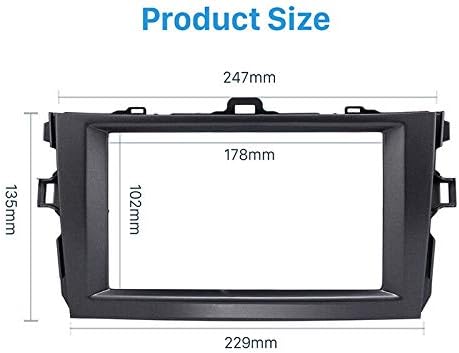 Radio Stereo Panel for 2008-2010 Toyota Corolla 2 Din Car AFIXEASY Radio Frame Fascia Panel DVD Stereo CD Panel Dash Mount Refit Installation Trim Kit Frame