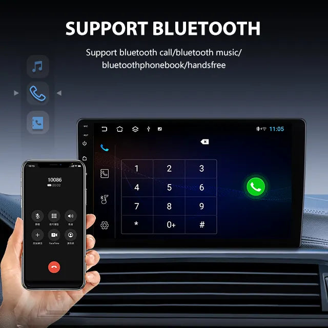 TS18 10.1inch screen 8core car dvd player Android12.0 QLED universal screen for toyota honda nissan bmw benz audi gps carplay navi