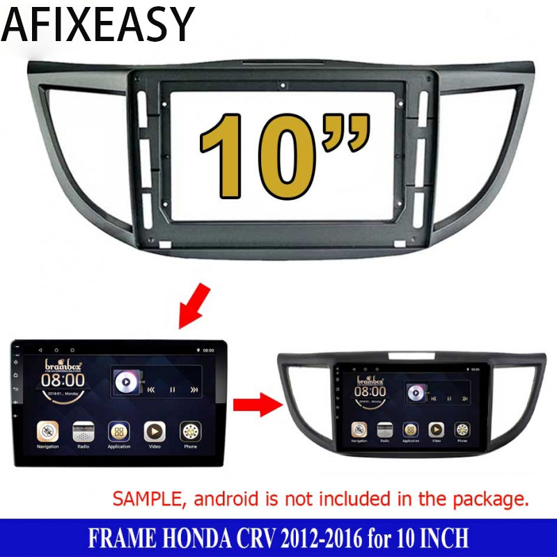 10inch inch Android Car Radio Fascia Panel Frame Head Unit Honda CRV 2012 2013 2014 2015 2016 10 Inch Bingkai Panel TV Mobil Stereo Frames Android Screen TS18 XY-219