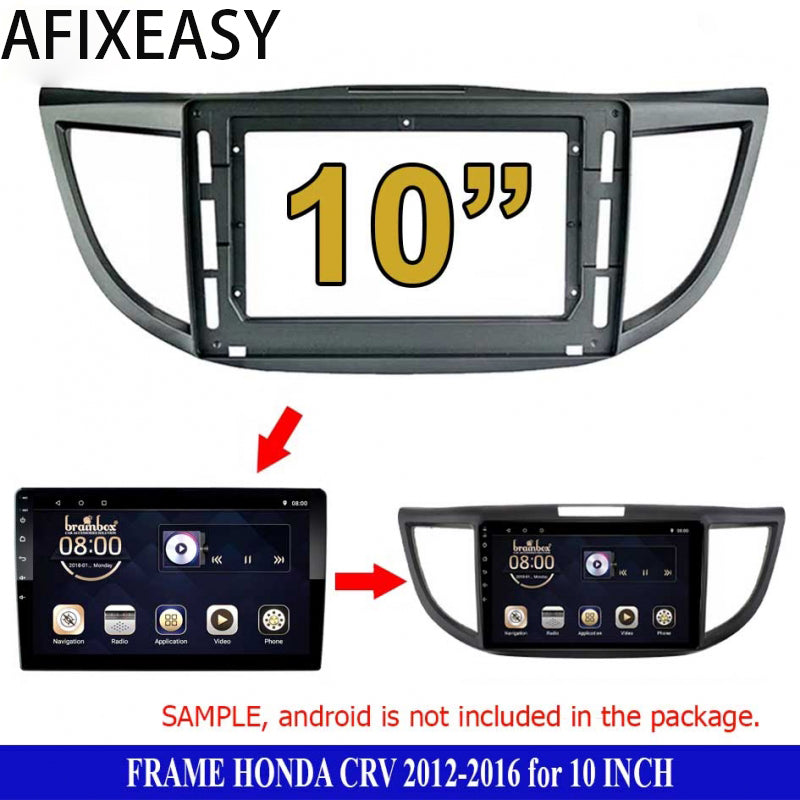 10inch inch Android Car Radio Fascia Panel Frame Head Unit Honda CRV 2012 2013 2014 2015 2016 10 Inch Bingkai Panel TV Mobil Stereo Frames XY-219