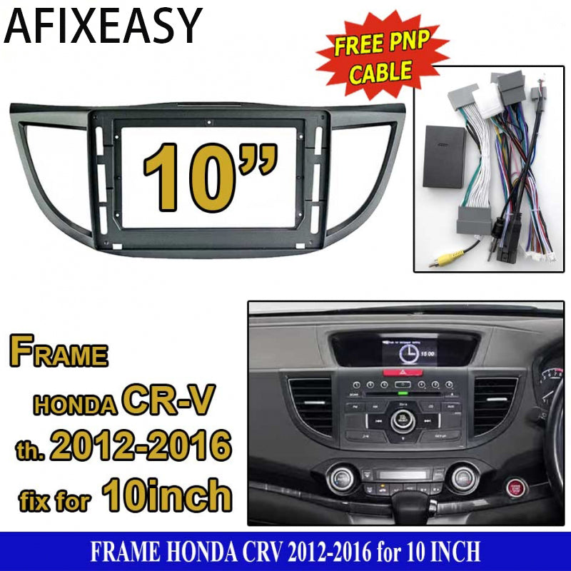 10inch inch Android Car Radio Fascia Panel Frame Head Unit Honda CRV 2012 2013 2014 2015 2016 10 Inch Bingkai Panel TV Mobil Stereo Frames XY-219