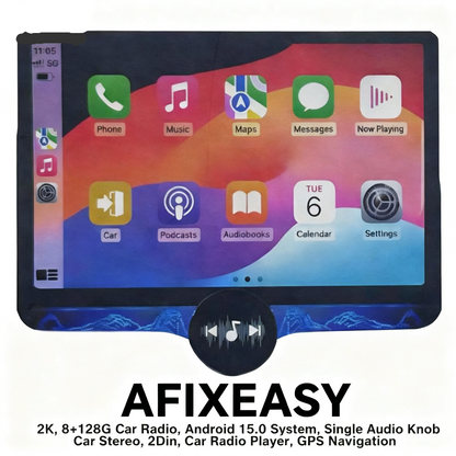 T133 Car Multimedia stereos 2k 8+128G Autoradio 15.0 android audio Middle single knob Car Stereo 2Din car radio player GPS navigation