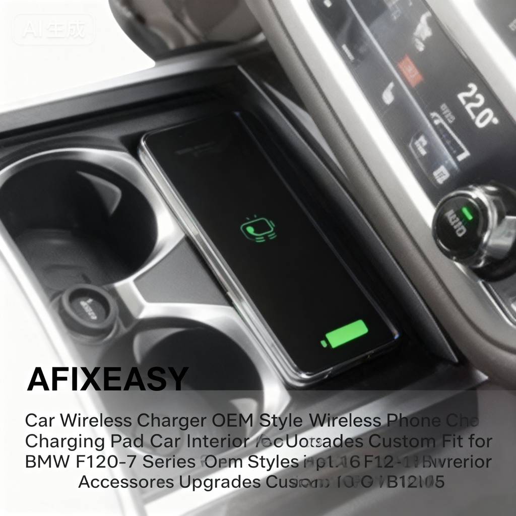 Afixeasy Car Wireless Charger OEM Style Wireless Phone Charging Pad Car Interior Accessories Upgrades Custom Fit for BMW 7 Series G11/ G12 /F1205 2016-2018