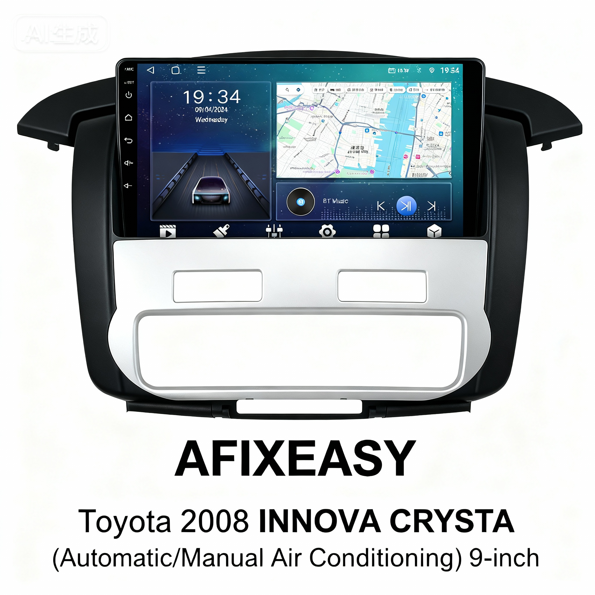 TOYOTA 2008 INNOVA CRYSTA(Auto AC/Manual AC) 9”inch  Android Screen TS18 XY-183