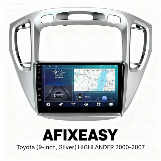 XY-182  TOYOTA (9INCH， SILVER)HIGHLANDER 2000-2007  Android Screen TS18