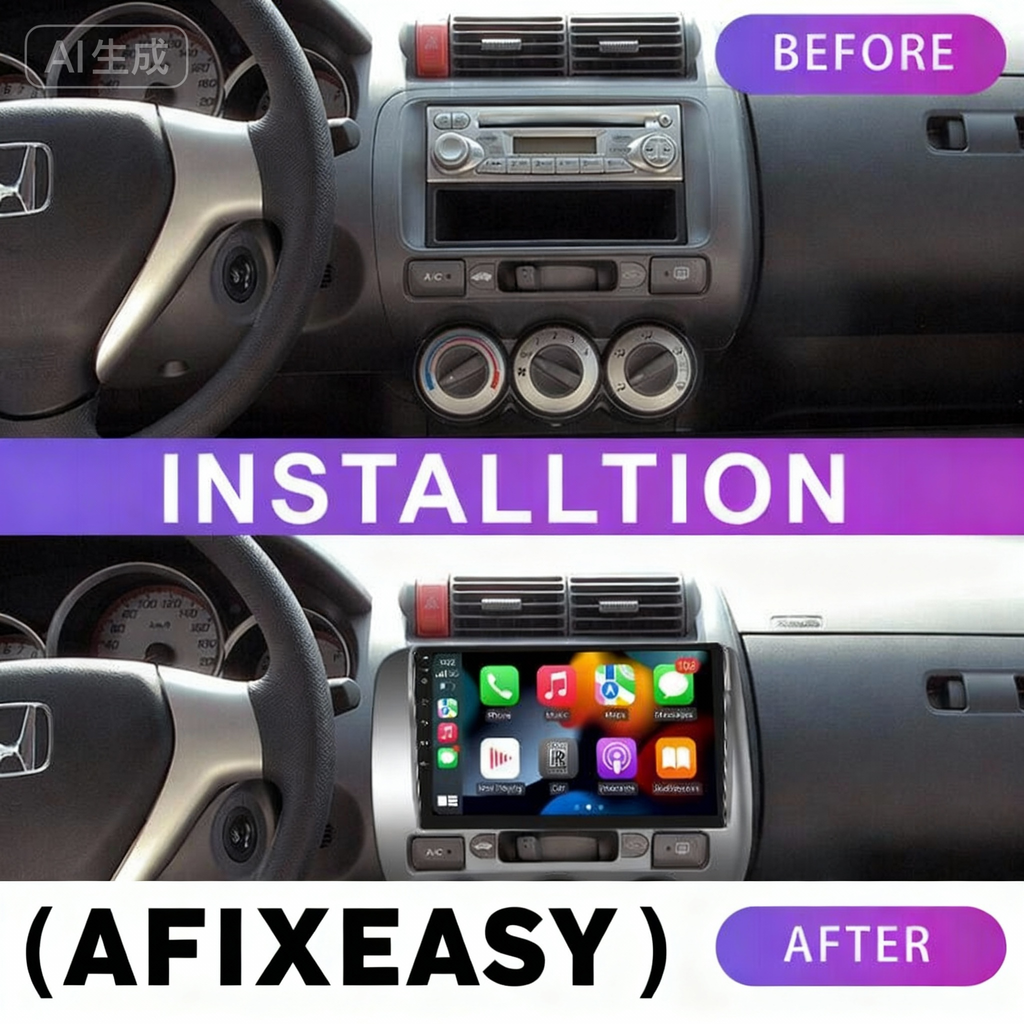 9inch Car Accessory 2din radio Fascia Frame for Honda FIT/JAZZ(MANUAL/AC) 2004 2005 2006 Install Panel Dashboard cars Stereo Audio Multimedia Player Frames Android Screen TS18 XY-142