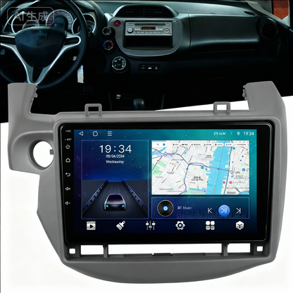 Hot Front Trim Panel Stereo Radio 10inch Frame Bezel Panel Bezel Trim 2 DIN for Honda Fit Jazz 2008-2013 Android Screen TS18  XY-221