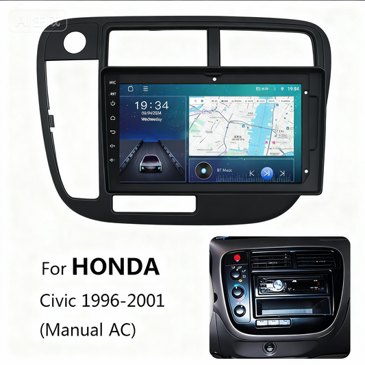 High quality 9 inch car radio dashboard dashboard for Honda civic 1996 1997 1998 1999 2000 2001 manual ac stereo mounting bezel panel frame Android Screen TS18 XY-315