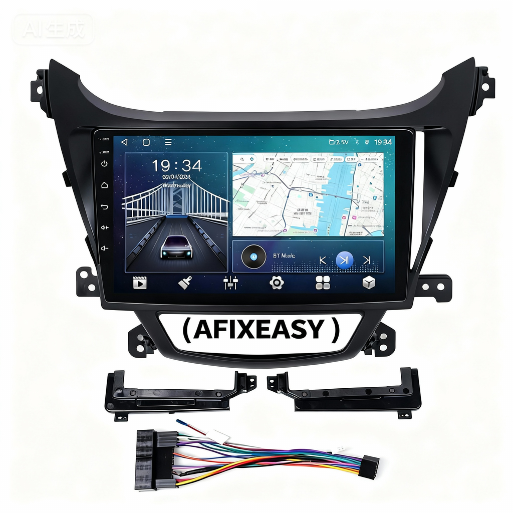High Quality Car GPS Navigation Fascia Panel For HYUNDAI ELANTRA 2012 9 Inch Screen 2 Din Android Dashboard Radio Stereo Fascias Panel Frame Android Screen TS18