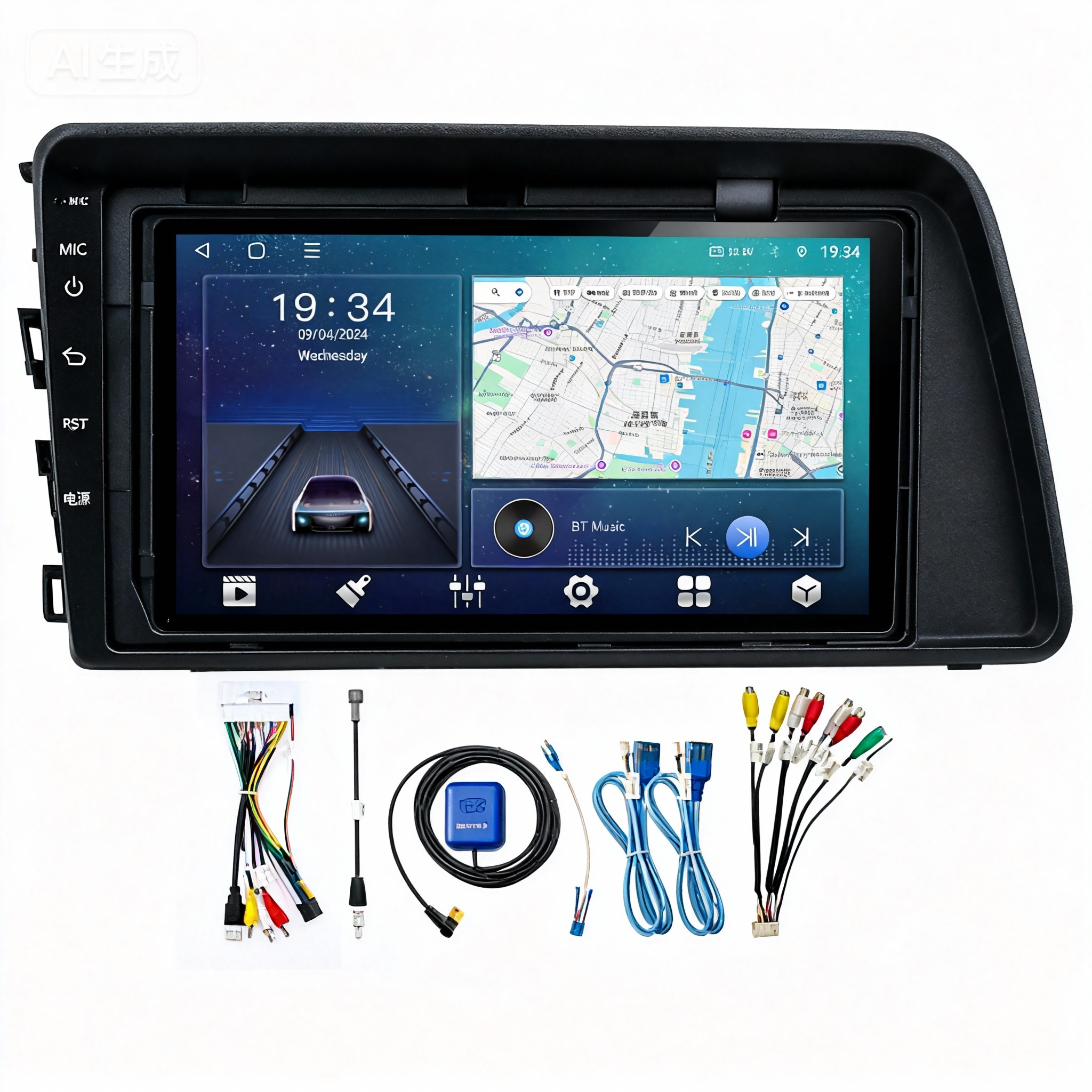 Hot Selling Car Video Radio 9inch Frame for Hyundai Elantra 2021 with RCA Cable Wiring Harness Accessories Bezel Navigation Dvd Audio Car Player Frame Android Screen TS18  XY-107